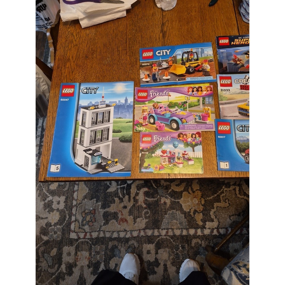 Lot of 11 LEGO BOOKS AND MANUALS ONLY NO Bricks No Figs No Box See Pictures